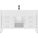 Modern Fittings Ava 55" Single Bath Vanity with Engineered Stone Top and Round Sink