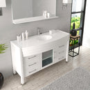 Modern Fittings Ava 55" Single Bath Vanity with Engineered Stone Top and Round Sink