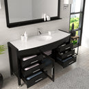 Modern Fittings Ava 61" Single Bath Vanity with Engineered Stone Top and Round Sink