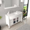 Modern Fittings Ava 48" Single Bath Vanity with Engineered Stone Top and Round Sink Nickel Faucet