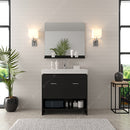 Modern Fittings Gloria 36" Single Bath Vanity with Ceramic Top and Integrated Square Sink