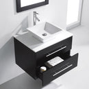 Modern Fittings Marsala 29" Single Bath Vanity with Engineered Stone Top and Square Sink Nickel Faucet