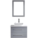 Modern Fittings Marsala 29" Single Bath Vanity with Engineered Stone Top and Square Sink Nickel Faucet