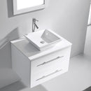 Modern Fittings Marsala 29" Single Bath Vanity with Engineered Stone Top and Square Sink Nickel Faucet