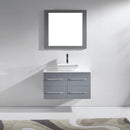 Modern Fittings Marsala 35" Single Bath Vanity with Engineered Stone Top and Square Sink Nickel Faucet