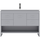 Modern Fittings Gloria 48" Single Bath Vanity with Ceramic Top and Integrated Square Sink