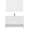 Modern Fittings Gloria 48" Single Bath Vanity with Ceramic Top and Integrated Square Sink