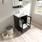 Modern Fittings Zola 24" Single Bath Vanity with Ceramic Top and Integrated Square Sink Nickel Faucet