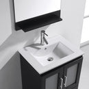 Modern Fittings Zola 24" Single Bath Vanity with Ceramic Top and Integrated Square Sink