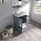 Modern Fittings Zola 24" Single Bath Vanity with Ceramic Top and Integrated Square Sink