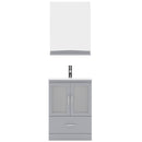 Modern Fittings Zola 24" Single Bath Vanity with Ceramic Top and Integrated Square Sink