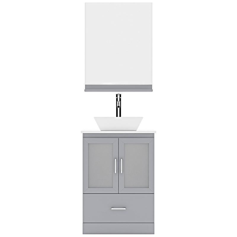 Modern Fittings Zola 24" Single Bath Vanity with Engineered Stone Top and Square Sink