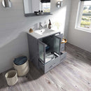 Modern Fittings Zola 30" Single Bath Vanity with Ceramic Top and Integrated Square Sink