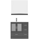 Modern Fittings Zola 36" Single Bath Vanity with Ceramic Top and Integrated Square Sink