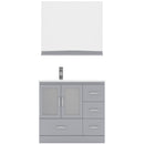 Modern Fittings Zola 36" Single Bath Vanity with Ceramic Top and Integrated Square Sink Faucet