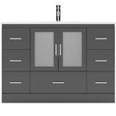 Modern Fittings Zola 48" Single Bath Vanity with Ceramic Top and Integrated Square Sink