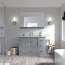 Modern Fittings Zola 48" Single Bath Vanity with Ceramic Top and Integrated Square Sink