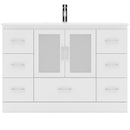 Modern Fittings Zola 48" Single Bath Vanity with Ceramic Top and Integrated Square Sink