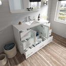 Modern Fittings Zola 48" Single Bath Vanity with Ceramic Top and Integrated Square Sink Faucet