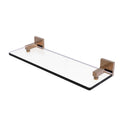 Allied Brass Montero Collection 16 Inch Glass Vanity Shelf with Beveled Edges MT-1-16-BBR