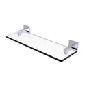 Allied Brass Montero Collection 16 Inch Glass Vanity Shelf with Beveled Edges MT-1-16-SCH