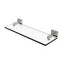 Allied Brass Montero Collection 16 Inch Glass Vanity Shelf with Beveled Edges MT-1-16-SN