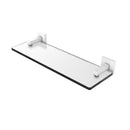 Allied Brass Montero Collection 16 Inch Glass Vanity Shelf with Beveled Edges MT-1-16-WHM