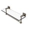 Allied Brass Montero Collection 16 Inch Glass Vanity Shelf with Integrated Towel Bar MT-1-16TB-ABR