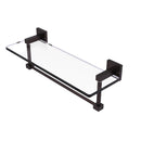 Allied Brass Montero Collection 16 Inch Glass Vanity Shelf with Integrated Towel Bar MT-1-16TB-ABZ