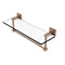 Allied Brass Montero Collection 16 Inch Glass Vanity Shelf with Integrated Towel Bar MT-1-16TB-BBR