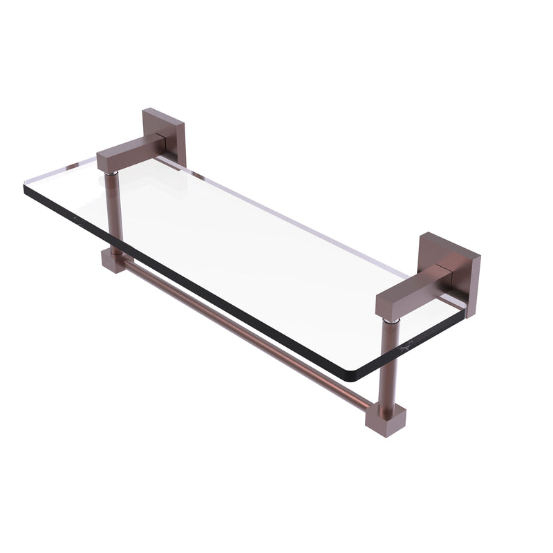 Allied Brass Montero Collection 16 Inch Glass Vanity Shelf with Integrated Towel Bar MT-1-16TB-CA