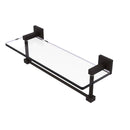 Allied Brass Montero Collection 16 Inch Glass Vanity Shelf with Integrated Towel Bar MT-1-16TB-ORB