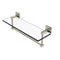 Allied Brass Montero Collection 16 Inch Glass Vanity Shelf with Integrated Towel Bar MT-1-16TB-PNI