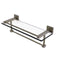 Allied Brass Montero Collection 16 Inch Gallery Glass Shelf with Towel Bar MT-1-16TB-GAL-ABR