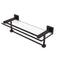 Allied Brass Montero Collection 16 Inch Gallery Glass Shelf with Towel Bar MT-1-16TB-GAL-ABZ