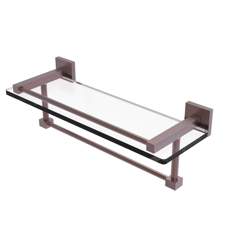 Allied Brass Montero Collection 16 Inch Gallery Glass Shelf with Towel Bar MT-1-16TB-GAL-CA
