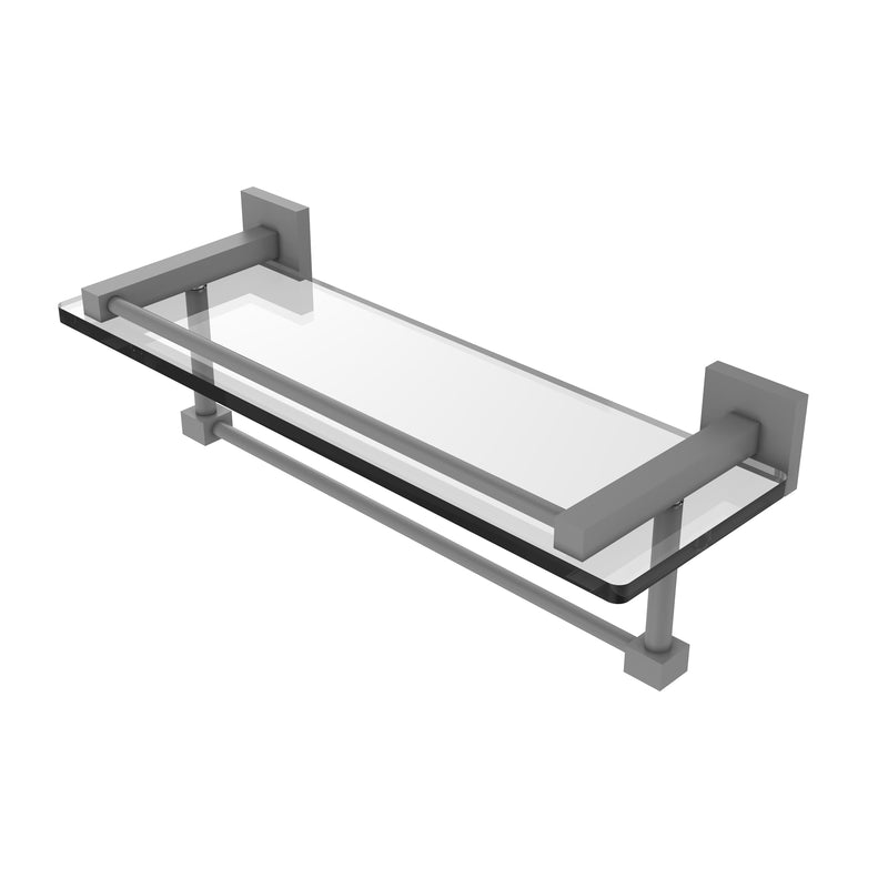 Allied Brass Montero Collection 16 Inch Gallery Glass Shelf with Towel Bar MT-1-16TB-GAL-GYM