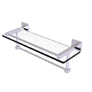 Allied Brass Montero Collection 16 Inch Gallery Glass Shelf with Towel Bar MT-1-16TB-GAL-PC