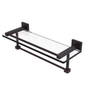 Allied Brass Montero Collection 16 Inch Gallery Glass Shelf with Towel Bar MT-1-16TB-GAL-VB