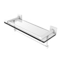 Allied Brass Montero Collection 16 Inch Gallery Glass Shelf with Towel Bar MT-1-16TB-GAL-WHM