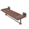 Allied Brass Montero Collection 16 Inch IPE Ironwood Shelf with Gallery Rail and Towel Bar MT-1-16TB-GAL-IRW-ABR