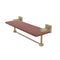 Allied Brass Montero Collection 16 Inch Solid IPE Ironwood Shelf with Integrated Towel Bar MT-1TB-16-IRW-UNL