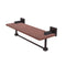 Allied Brass Montero Collection 16 Inch Solid IPE Ironwood Shelf with Integrated Towel Bar MT-1TB-16-IRW-VB