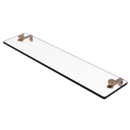 Allied Brass Montero Collection 22 Inch Glass Vanity Shelf with Beveled Edges MT-1-22-BBR