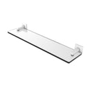 Allied Brass Montero Collection 22 Inch Glass Vanity Shelf with Beveled Edges MT-1-22-WHM