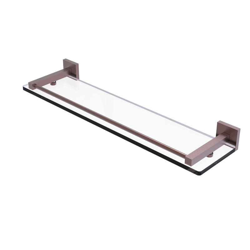 Allied Brass Montero Collection 22 Inch Glass Shelf with Gallery Rail MT-1-22-GAL-CA