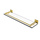 Allied Brass Montero Collection 22 Inch Glass Shelf with Gallery Rail MT-1-22-GAL-PB
