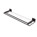 Allied Brass Montero Collection 22 Inch Glass Shelf with Gallery Rail MT-1-22-GAL-VB