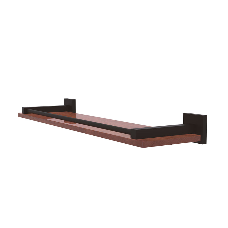 Allied Brass Montero Collection 22 Inch Solid IPE Ironwood Shelf with Gallery Rail MT-1-22-GAL-IRW-ORB