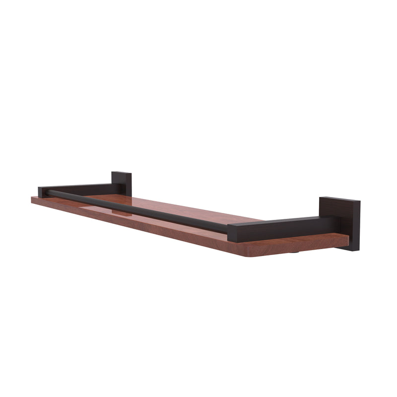 Allied Brass Montero Collection 22 Inch Solid IPE Ironwood Shelf with Gallery Rail MT-1-22-GAL-IRW-VB